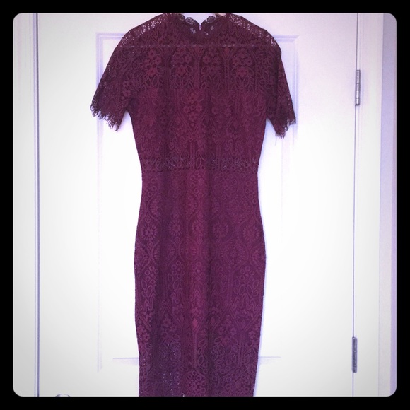 princess polly baby blue dress Remarkable Burgundy Sheer Lace Short Sleeve Mini Dress